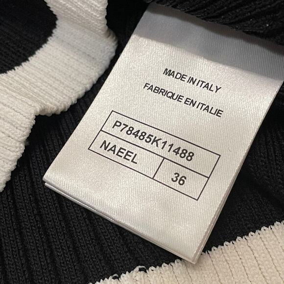 Chanel 22B Knit Sleeveless Top Vest | Black White CC Logo Tank RFID Dust Bag New - Picture 6 of 7